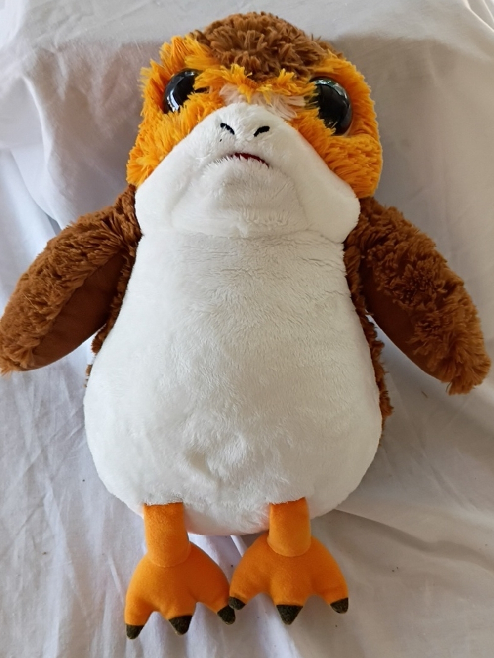Build-A-Bear Star Wars Brown, White & Orange Porg Plush 2019 Babw